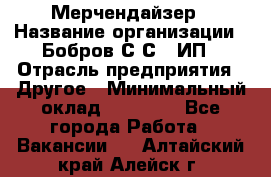 Мерчендайзер › Название организации ­ Бобров С.С., ИП › Отрасль предприятия ­ Другое › Минимальный оклад ­ 17 000 - Все города Работа » Вакансии   . Алтайский край,Алейск г.